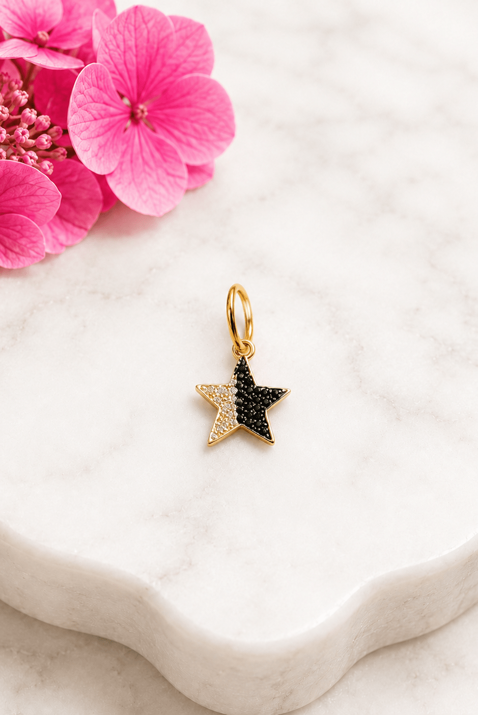 Black and White Star Charm - Adorned Rebel