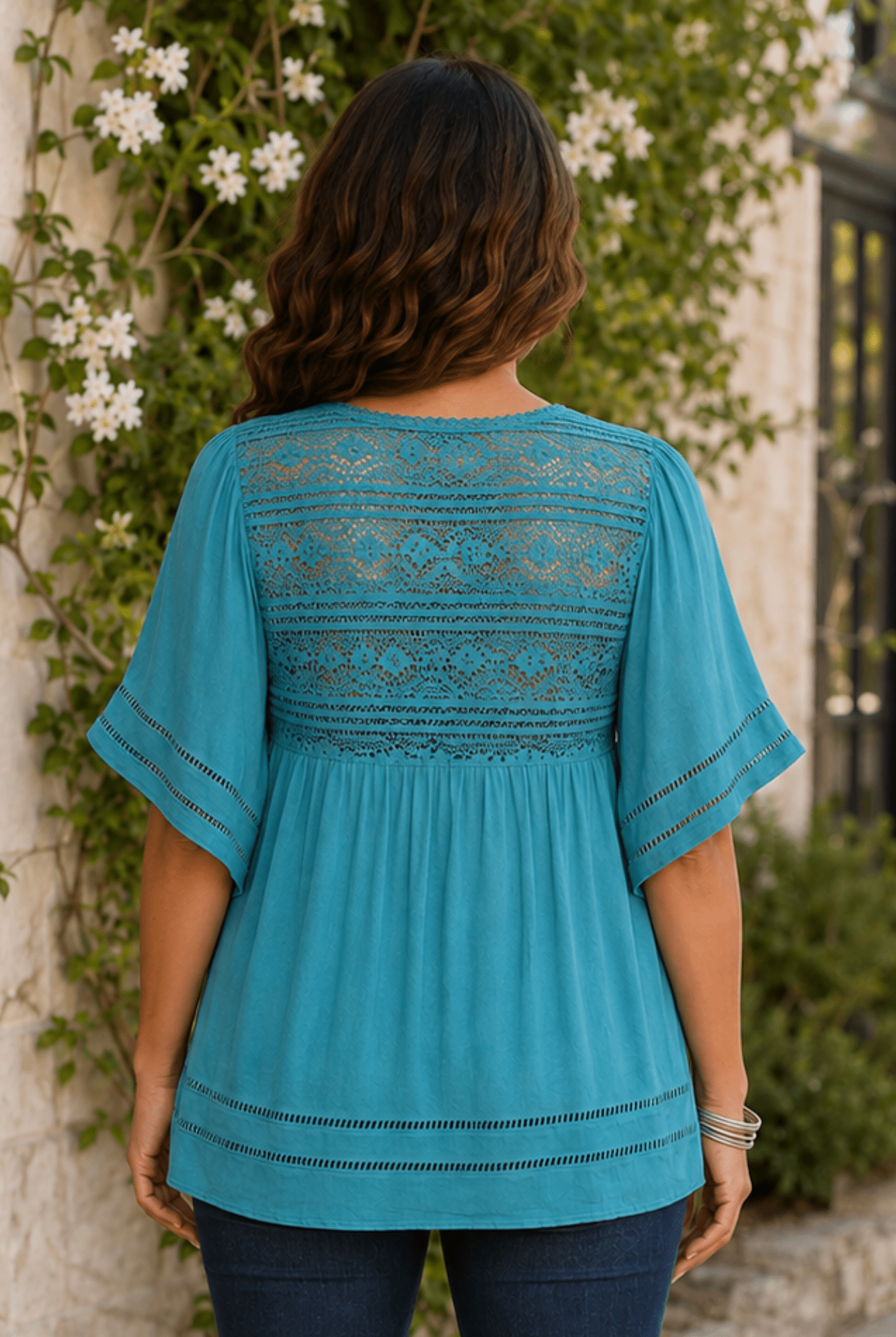 Boho Lace and Crochet Trim Top - Adorned Rebel