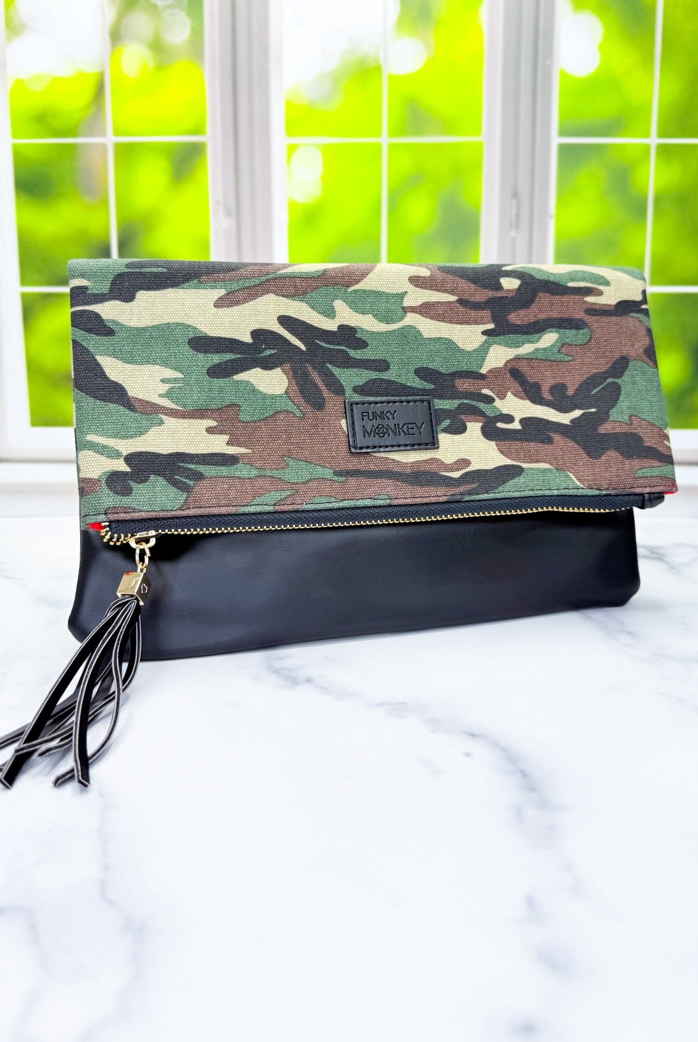 Camo Crush Fold - Over Clutch - Adorned Rebel