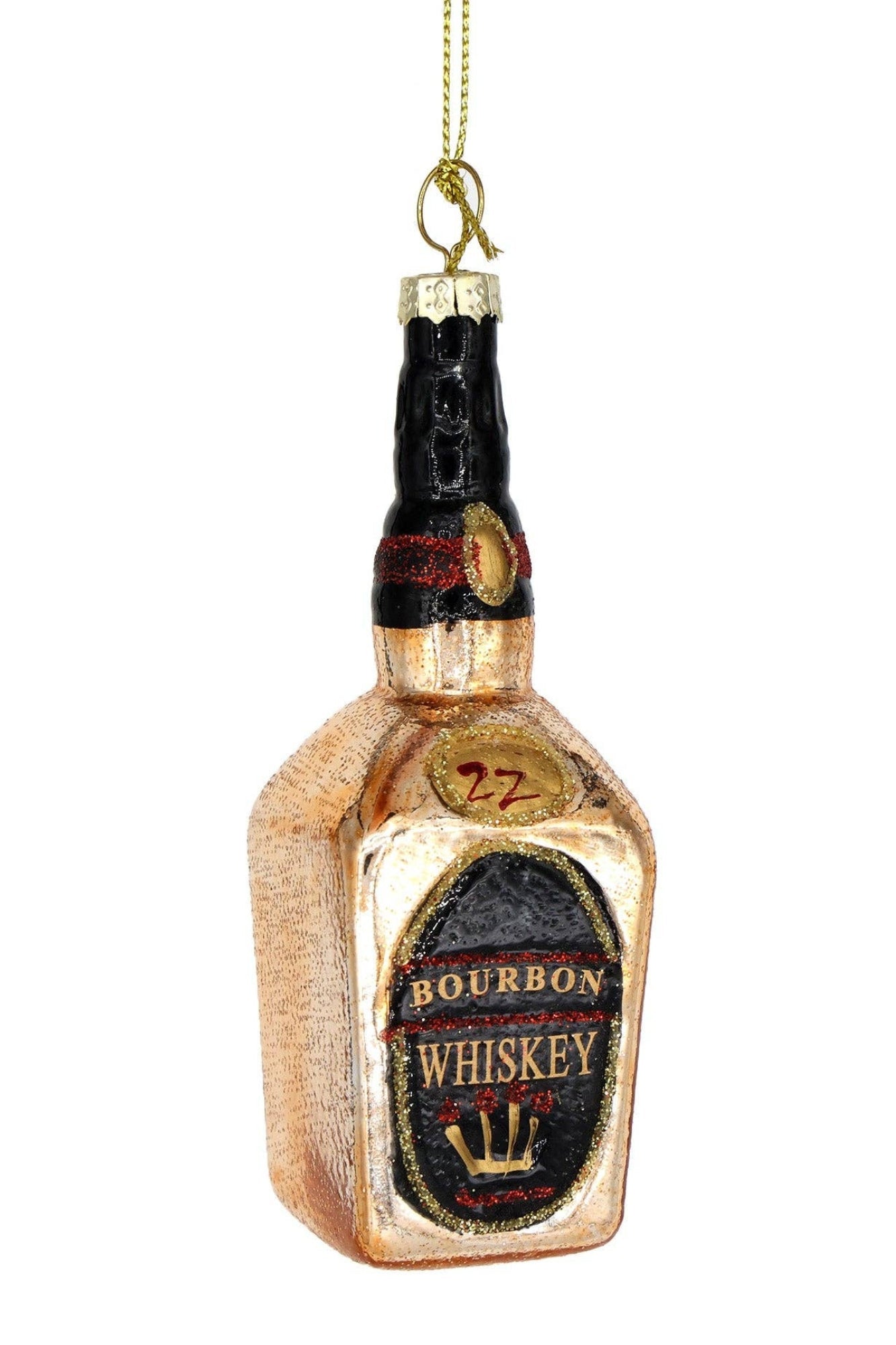 Distressed Bourbon Whiskey Ornament - Adorned Rebel