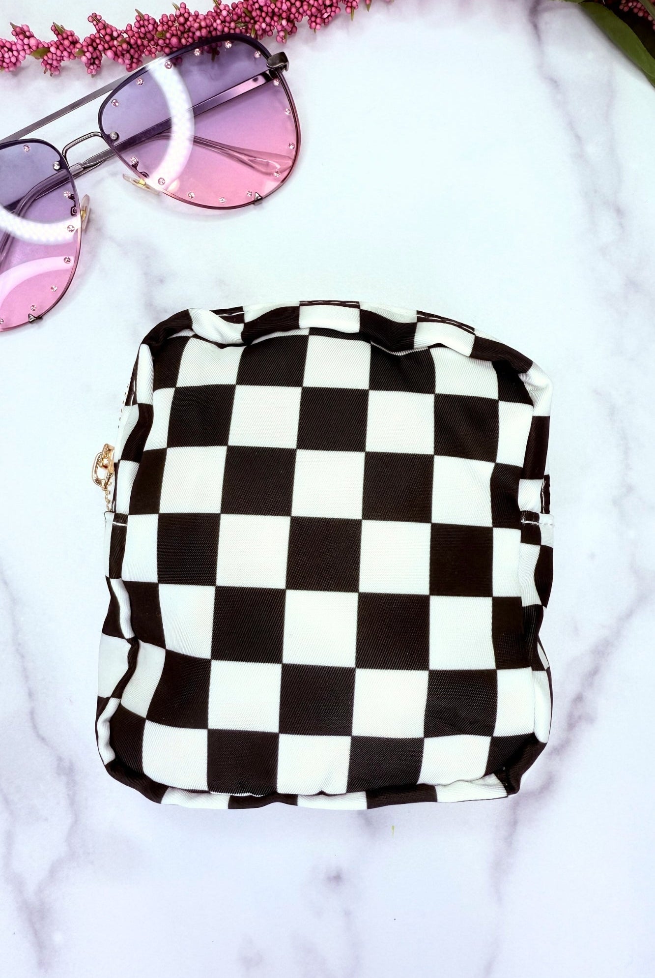 Game On Checkered Mini - Pouch - Adorned Rebel