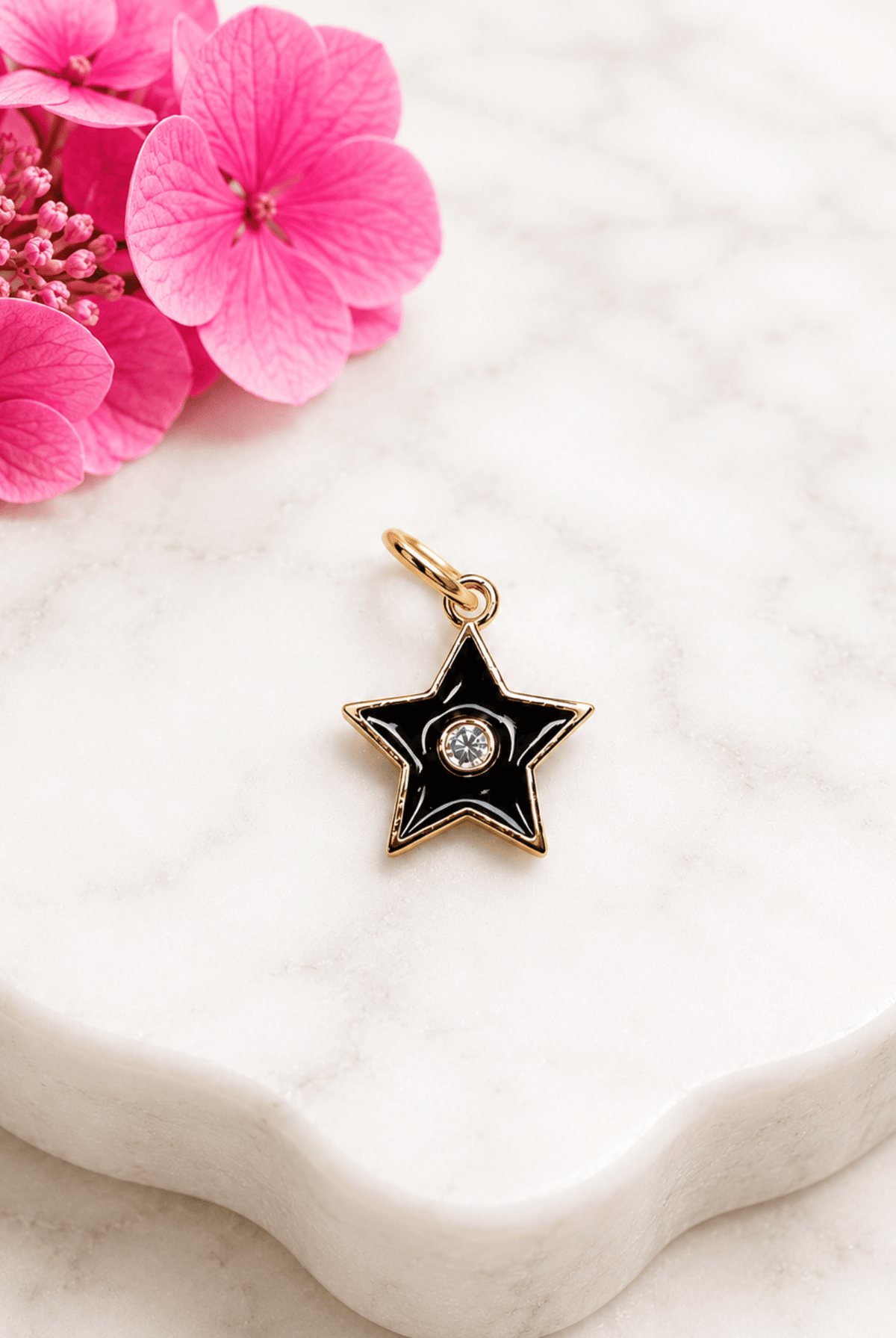Gold and Black Star Charm - Adorned Rebel