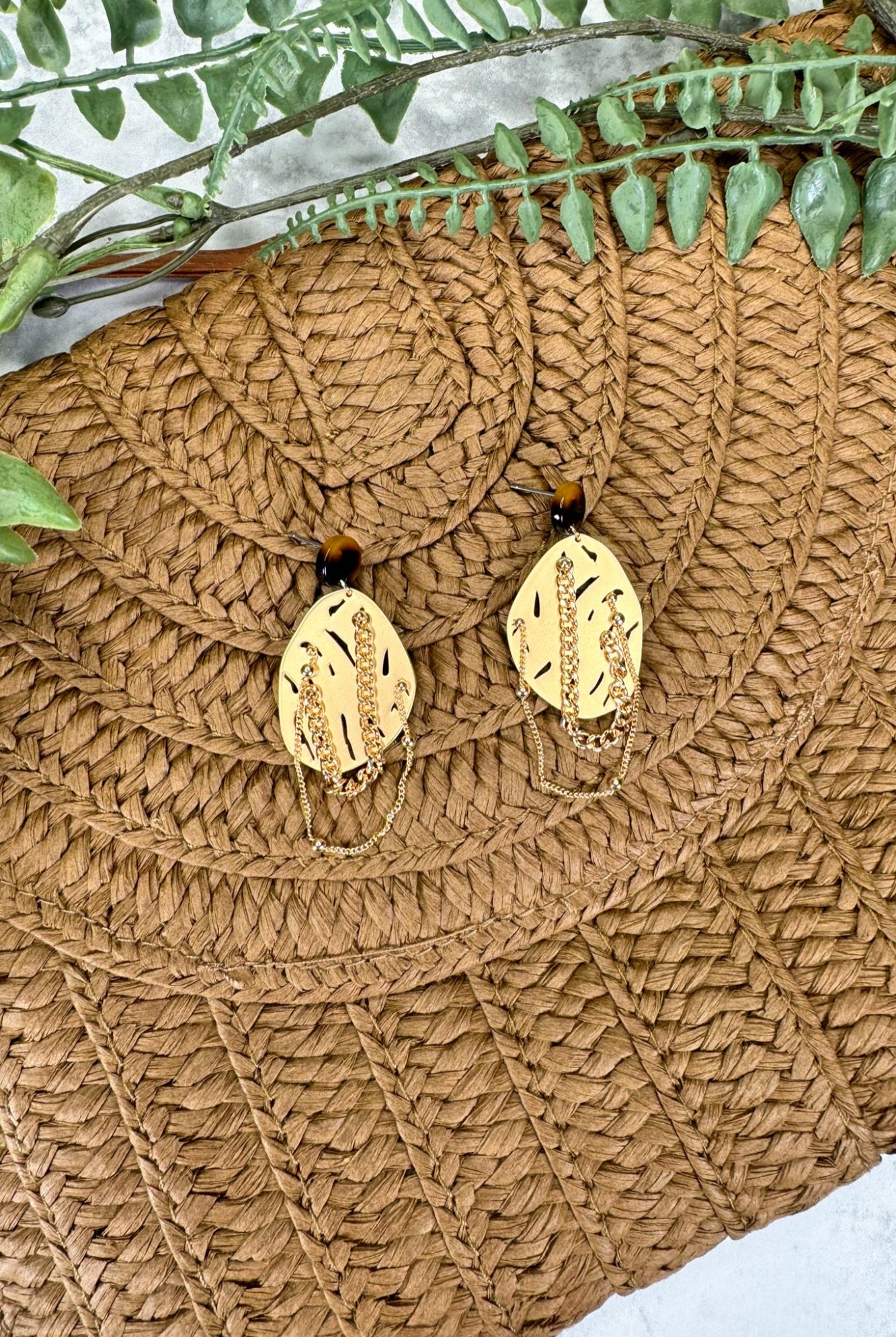 Golden Drip Chain Earrings - Adorned Rebel