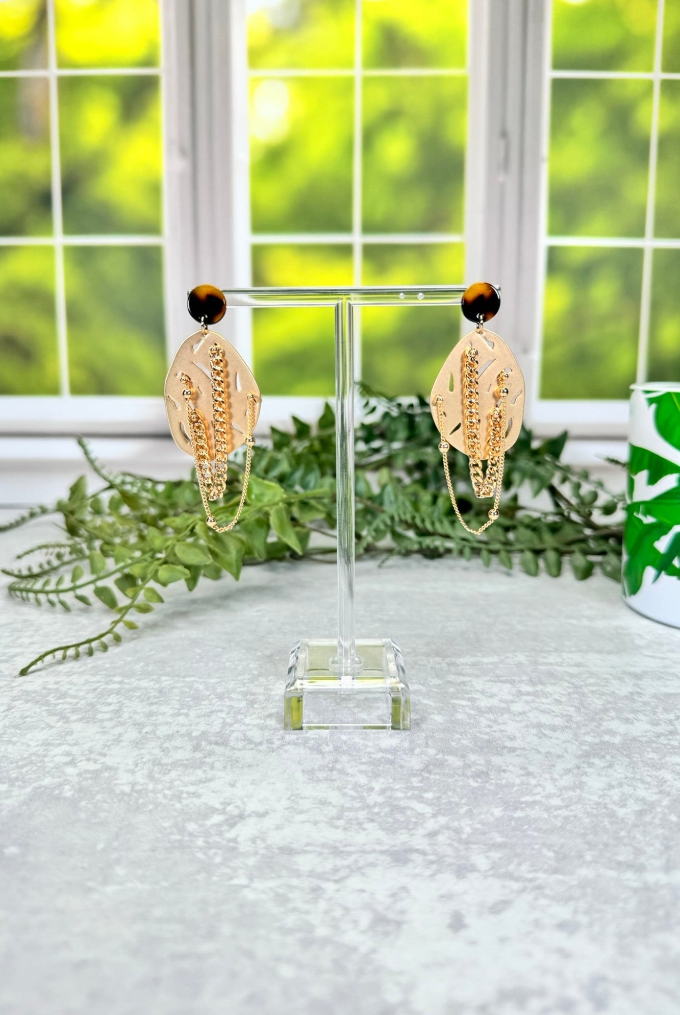 Golden Drip Chain Earrings - Adorned Rebel