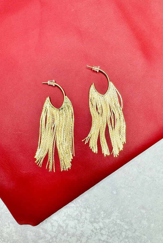 Golden Girl Fringe Earrings - Adorned Rebel