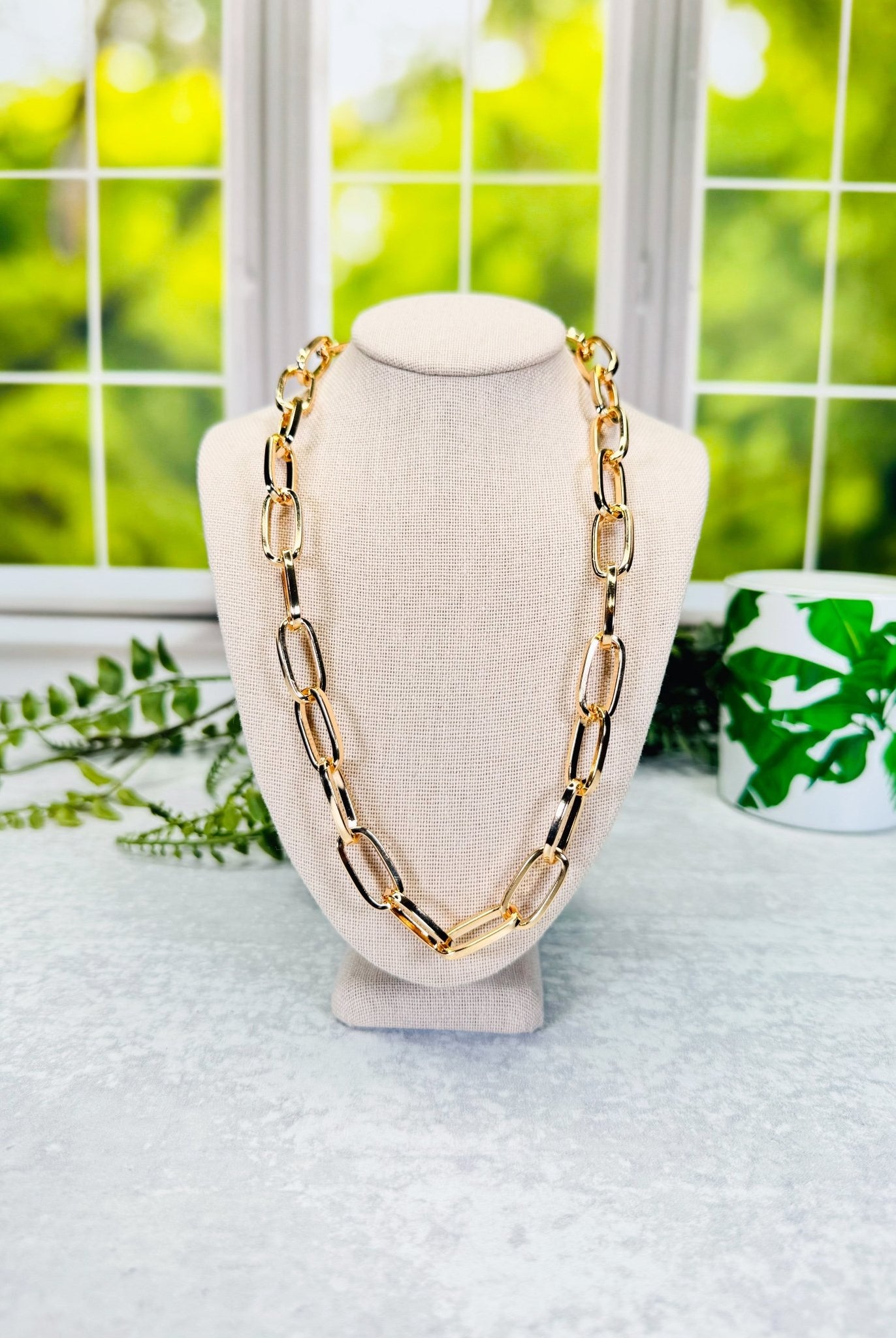 Golden Link Chain Necklace - Adorned Rebel