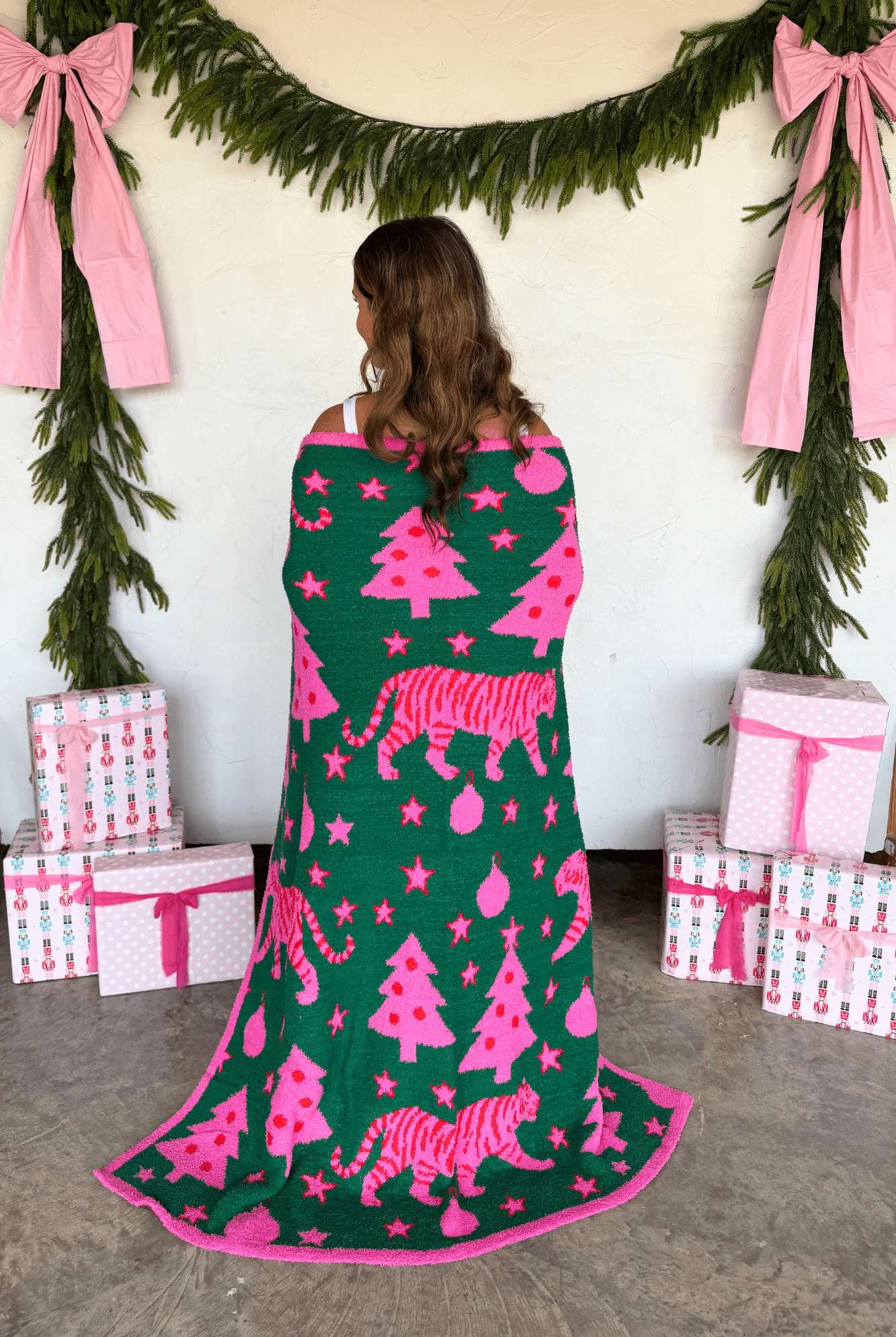 Holiday Tiger Cloud Blanket - Adorned Rebel