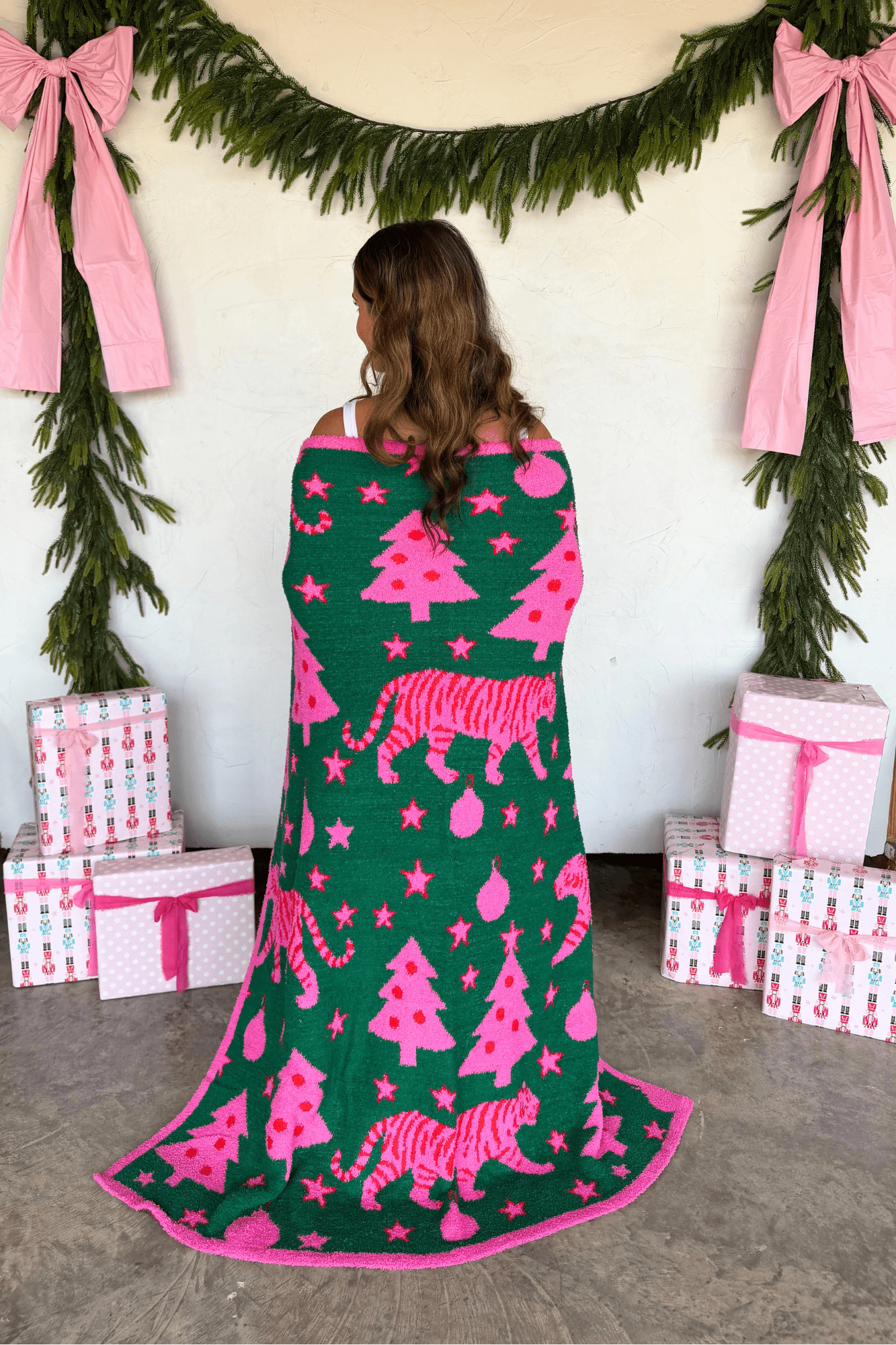 Holiday Tiger Cloud Blanket - Adorned Rebel