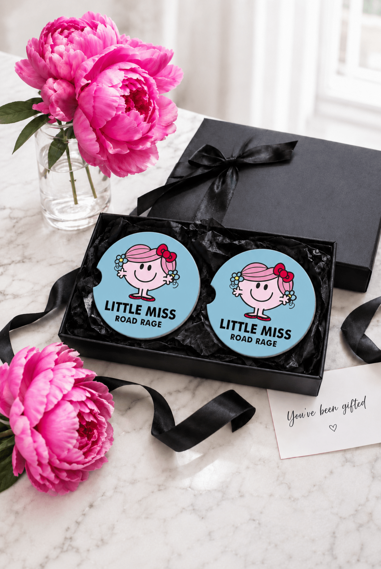 Little Miss Road Rage Car Coasters - Adorned Rebel