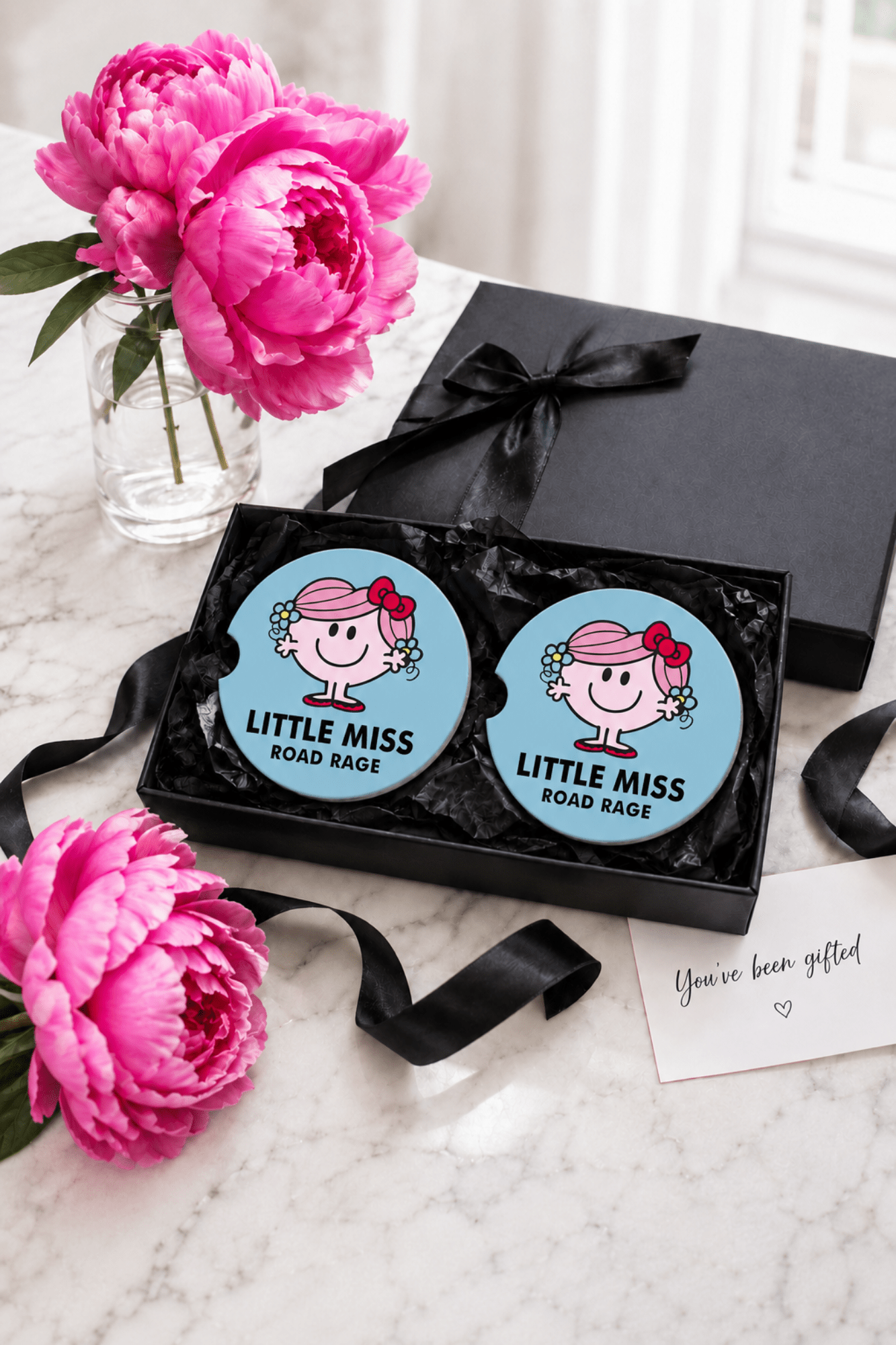 Little Miss Road Rage Car Coasters - Adorned Rebel