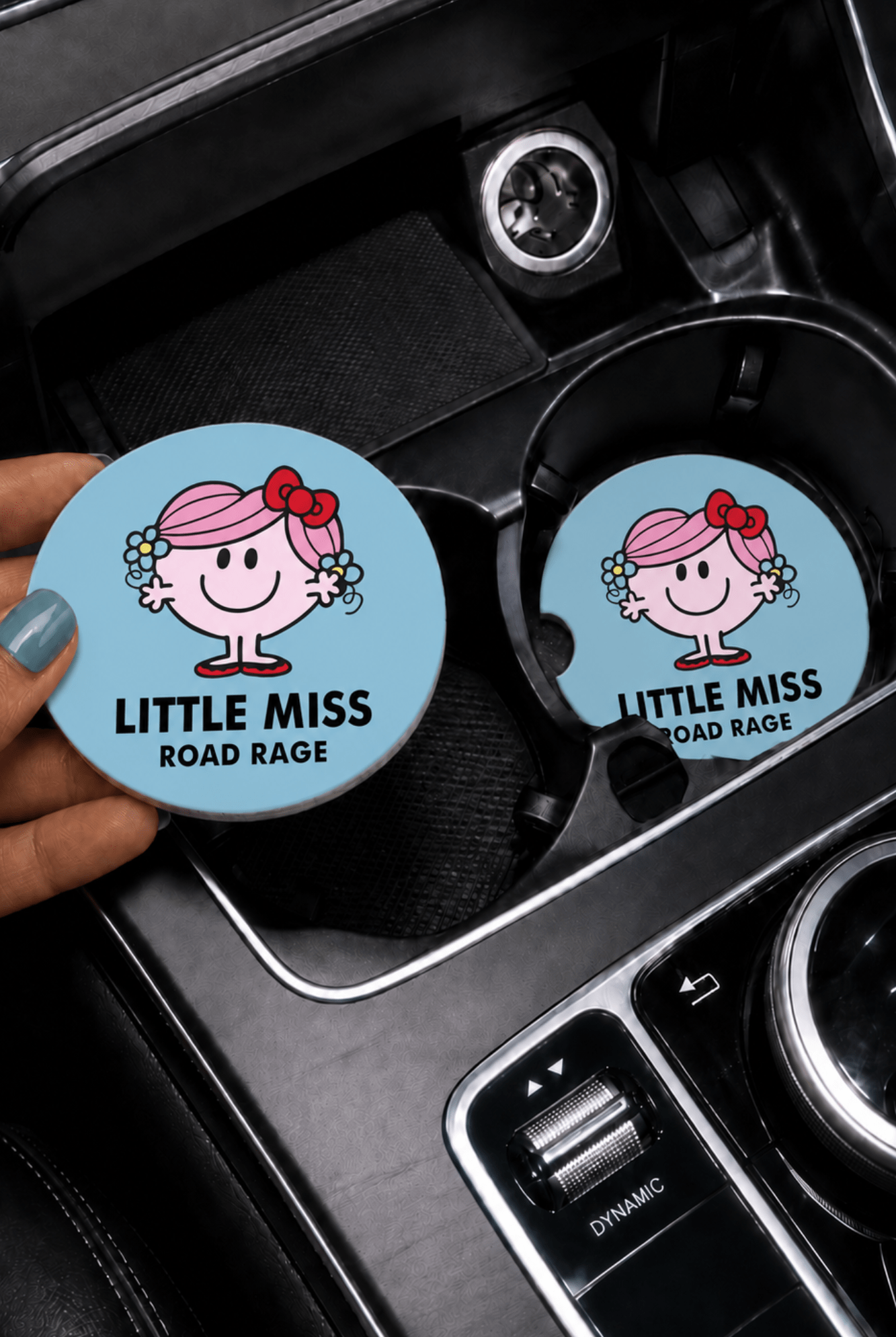 Little Miss Road Rage Car Coasters - Adorned Rebel