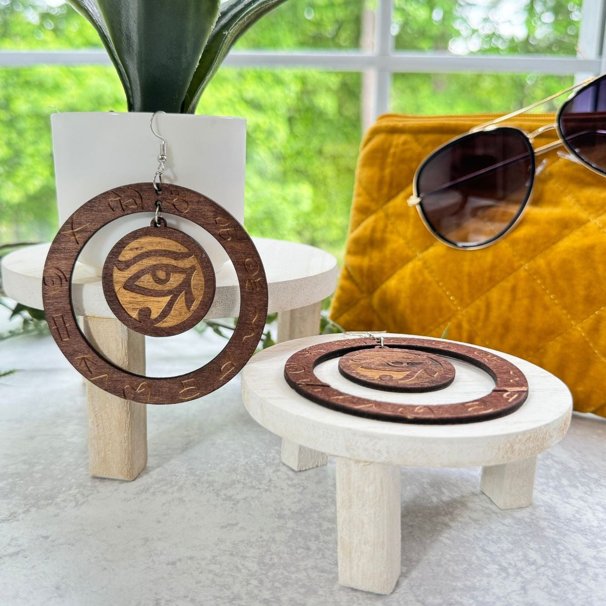 Mystic Eye Wooden Hoops - Adorned Rebel