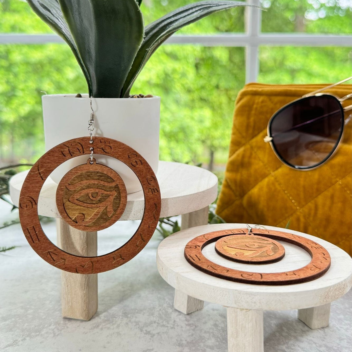 Mystic Eye Wooden Hoops - Adorned Rebel