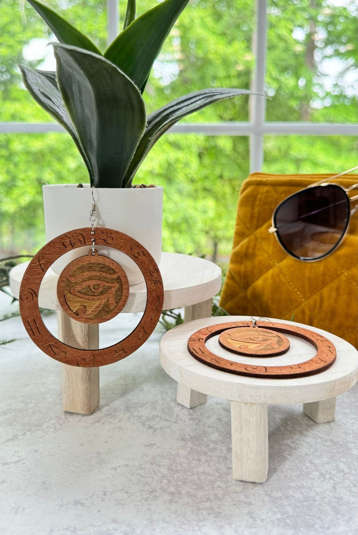 Mystic Eye Wooden Hoops - Adorned Rebel
