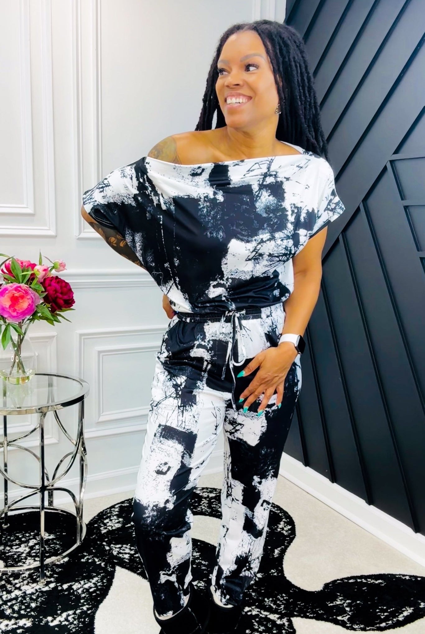 Noir Splash Jumpsuit - Adorned Rebel