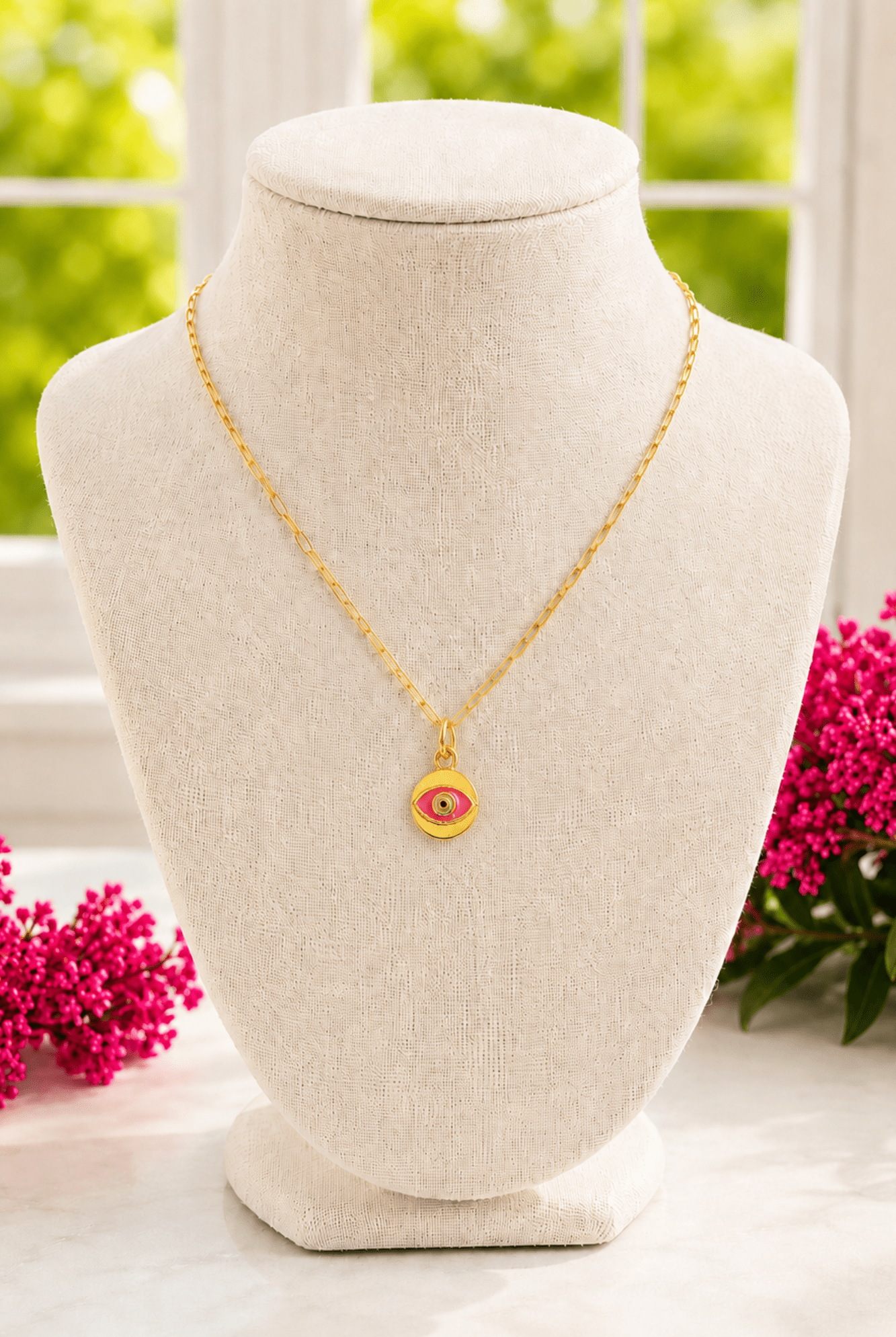 Pink Evil Eye Charm - Adorned Rebel