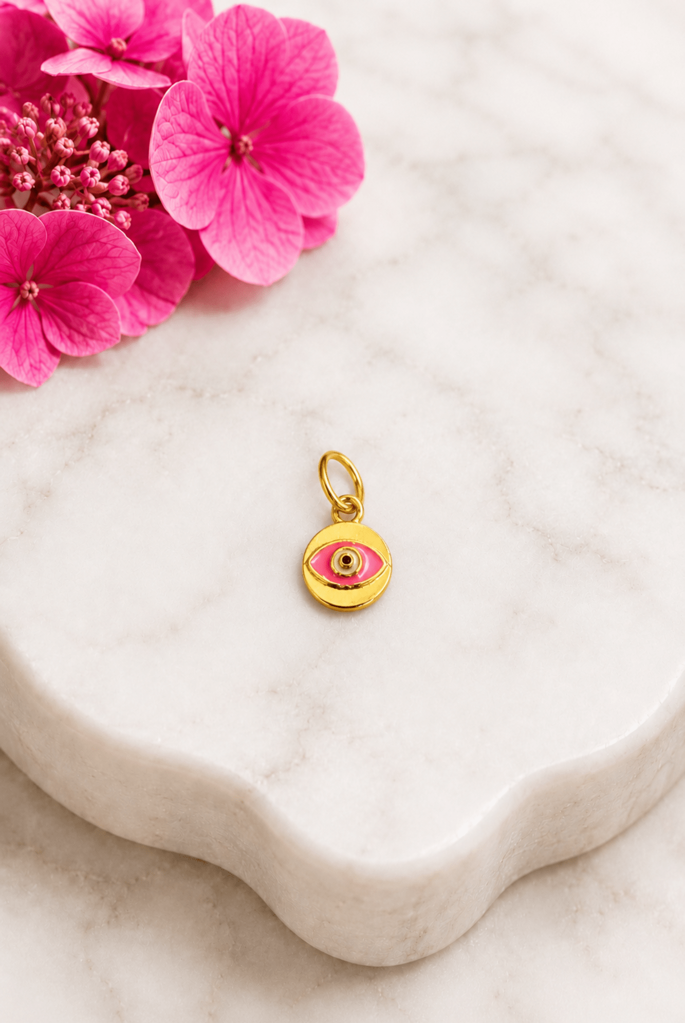 Pink Evil Eye Charm - Adorned Rebel