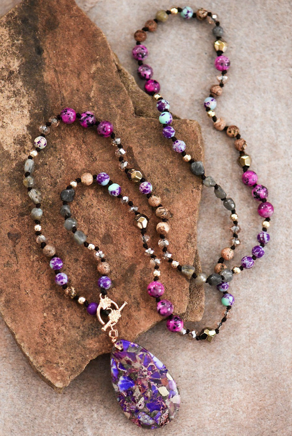 Purple Haze Jasper Necklace - Adorned Rebel