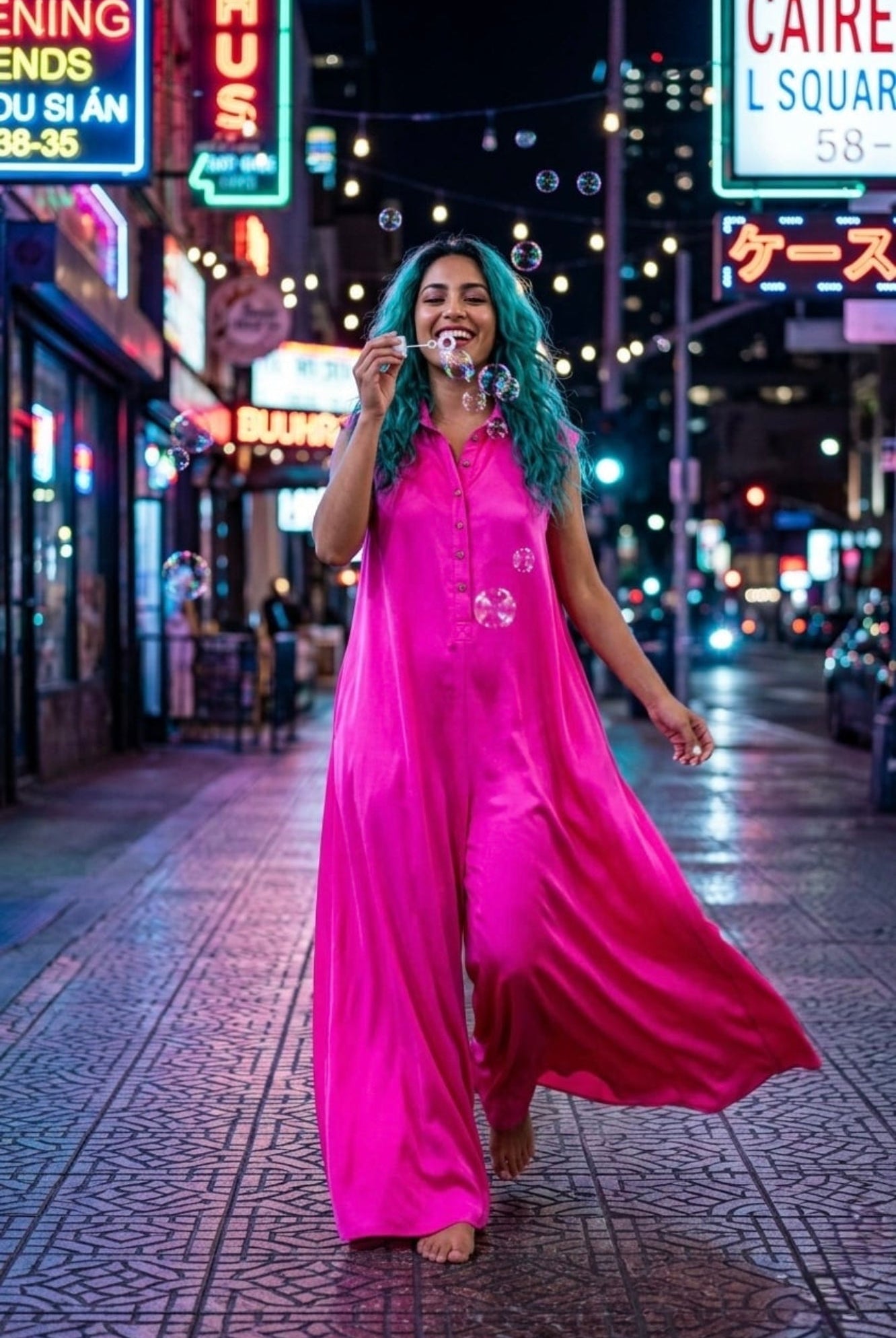 Radiant Pink Wide - Leg Jumpsuit - Adorned Rebel