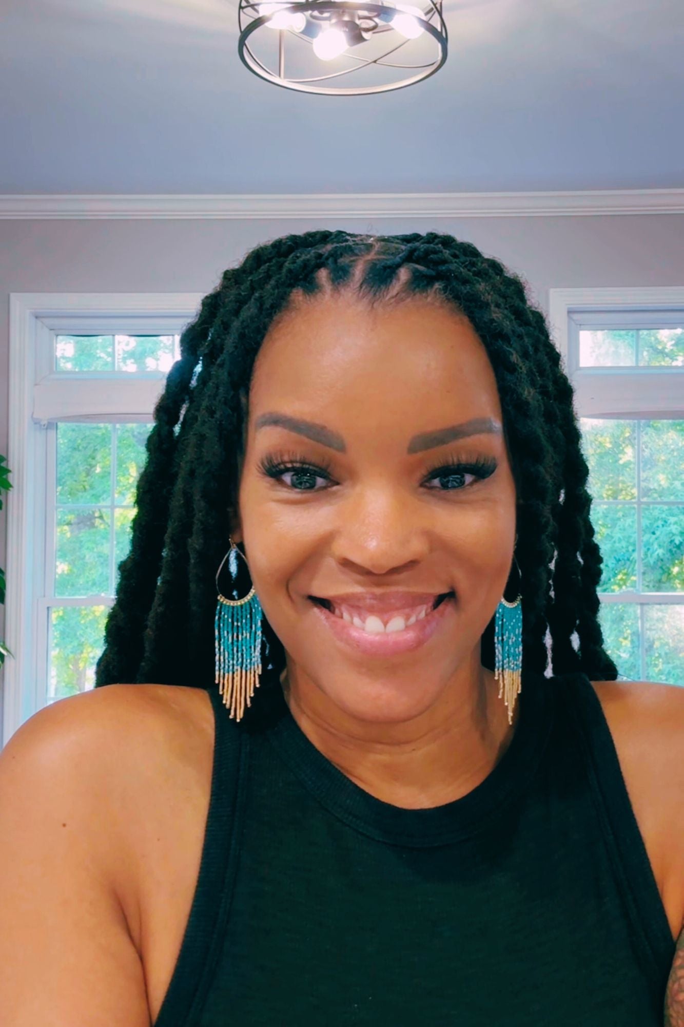 Sahara Teal Cascade Earrings - Adorned Rebel