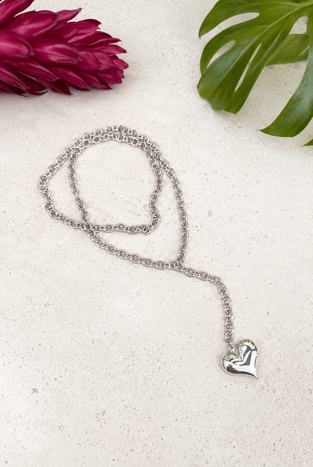 Silver Luxe Heart Convertible Necklace - Adorned Rebel