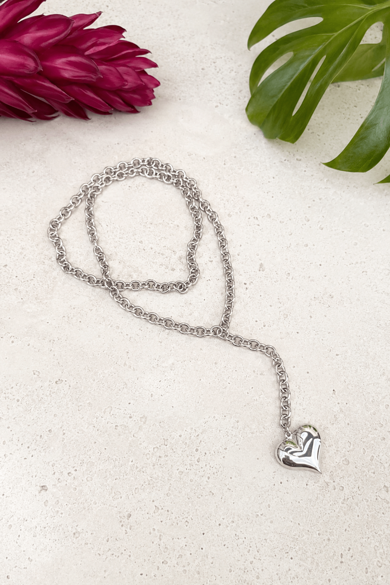 Silver Luxe Heart Convertible Necklace - Adorned Rebel
