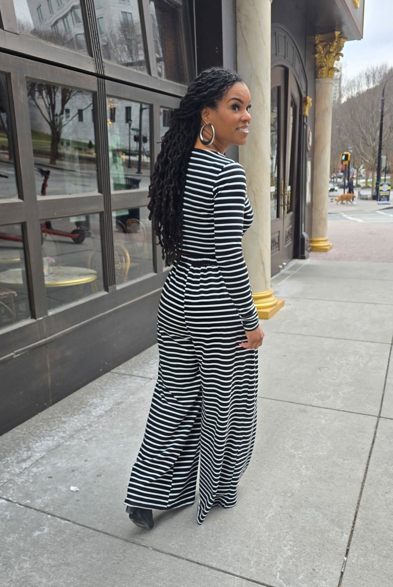 Striped Allure Wide Leg Set - Adorned Rebel