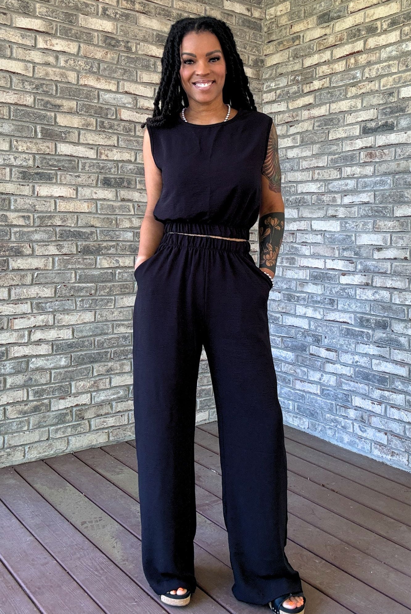 Taylor Pant Set | Black - Adorned Rebel