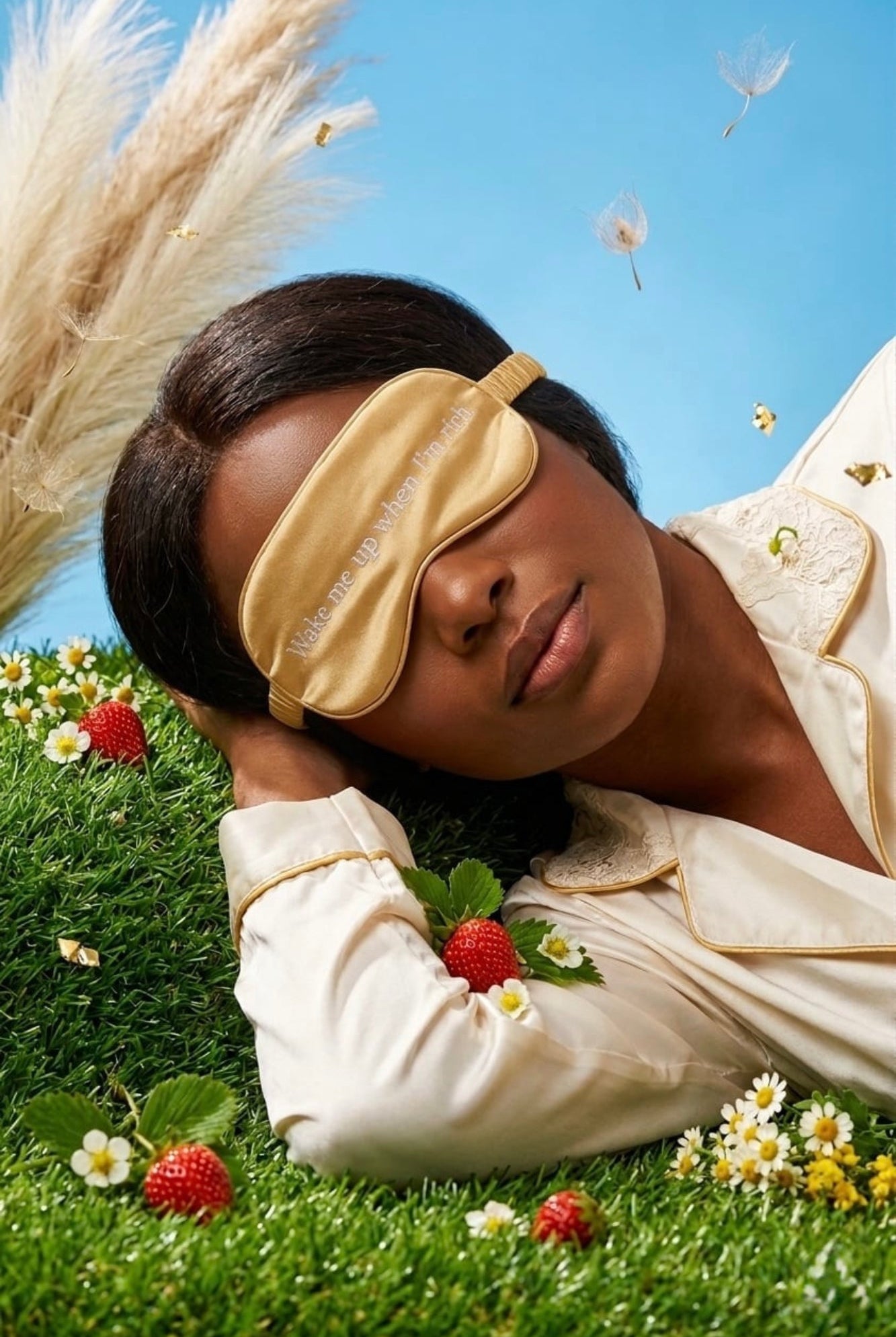 "Wake Me Up When I’m Rich" Sleep Mask - Adorned Rebel