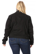 Classic Black Distressed Denim Jacket