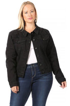 Classic Black Distressed Denim Jacket