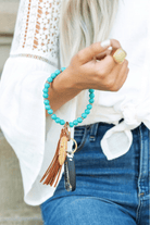 Boho Stone Key Ring Wristlet - Adorned Rebel