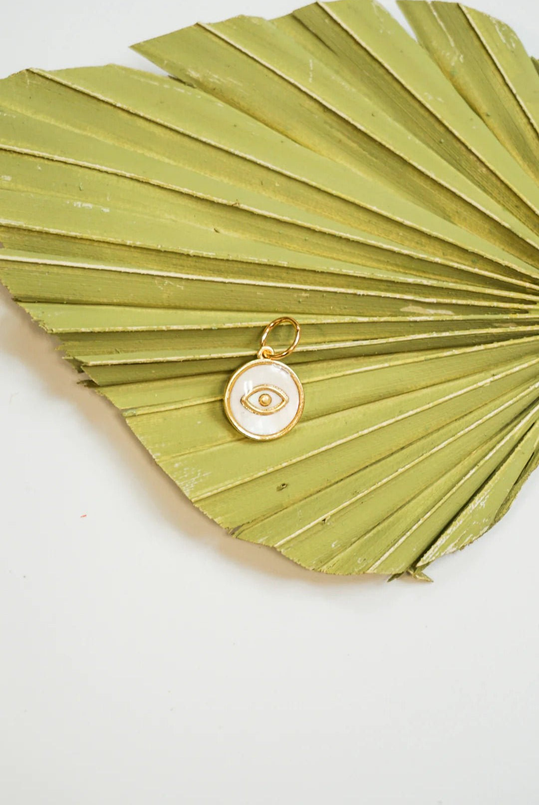 Pearl Evil Eye Charm - Two Elevens Boutique