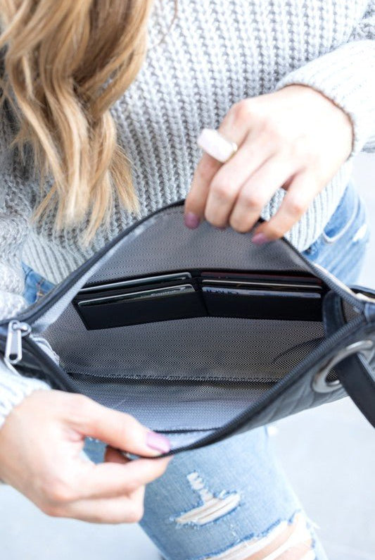 Quilted Faux Leather Clutch - Two Elevens Boutique