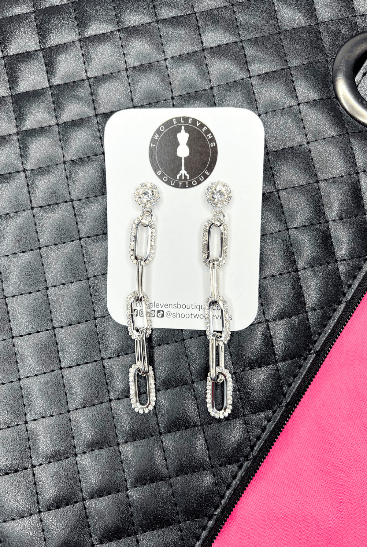 Shine Bright Drop Link Earrings - Two Elevens Boutique