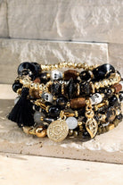 Skull Charmed Beads Bracelet - Two Elevens Boutique