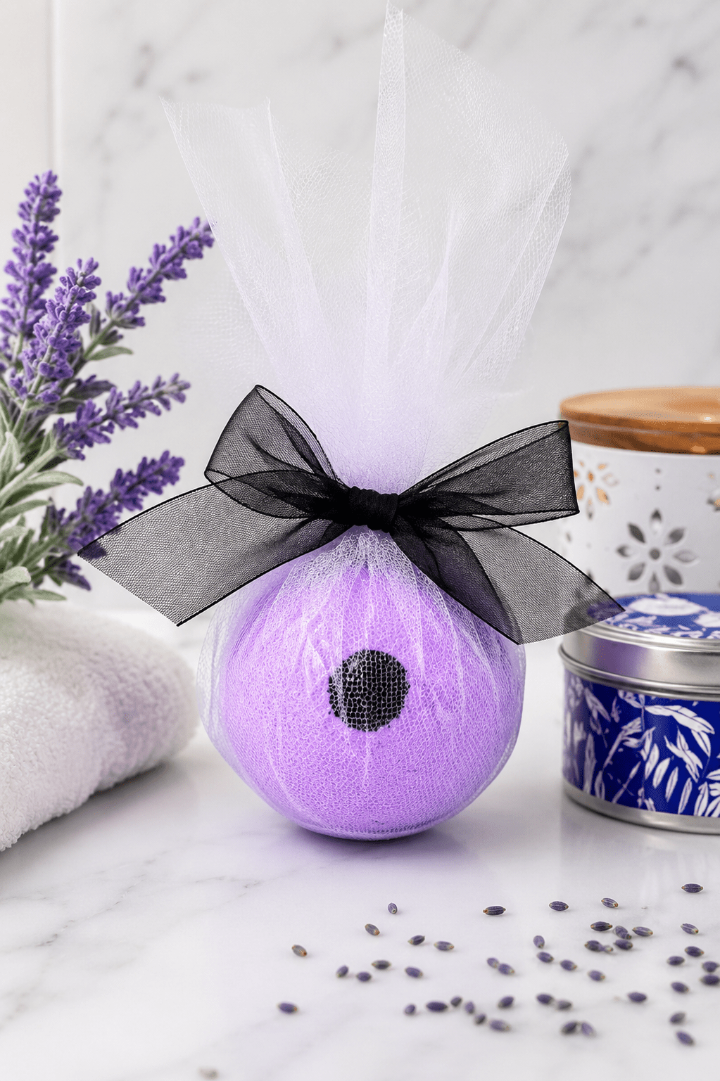 Amethyst Crystal Lavender Bath Bomb - Adorned Rebel