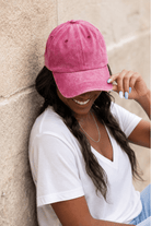 Berry Mineral Washed Ball Cap - Adorned Rebel