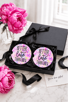 Better Late Than Ugly Car Coasters - Adorned Rebel