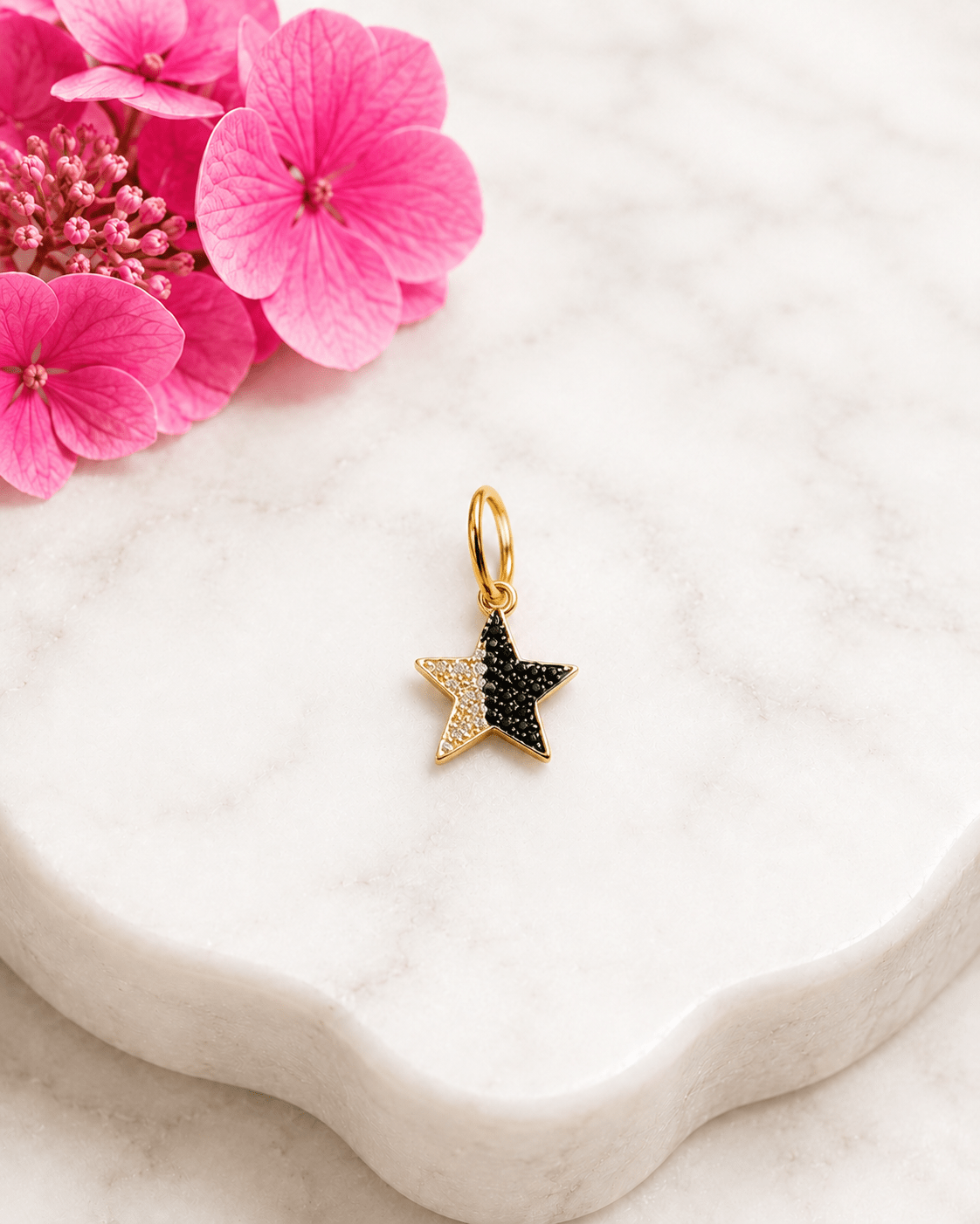 Black and White Star Charm - Adorned Rebel