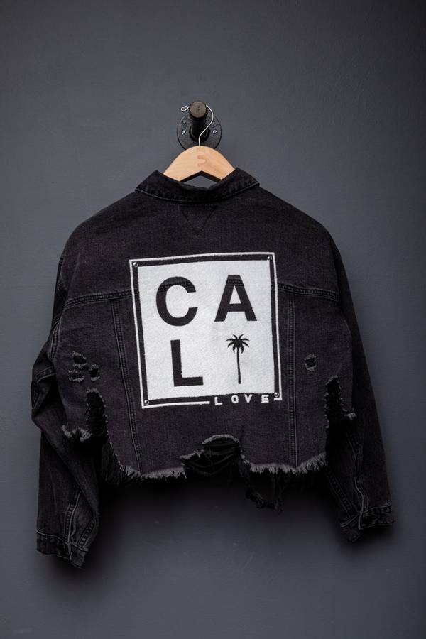 Black Distressed Cali Love Denim Jacket | FINAL SALE - Adorned Rebel