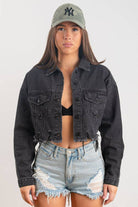 Black Distressed Cali Love Denim Jacket | FINAL SALE - Adorned Rebel