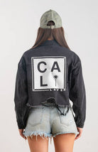 Black Distressed Cali Love Denim Jacket | FINAL SALE - Adorned Rebel