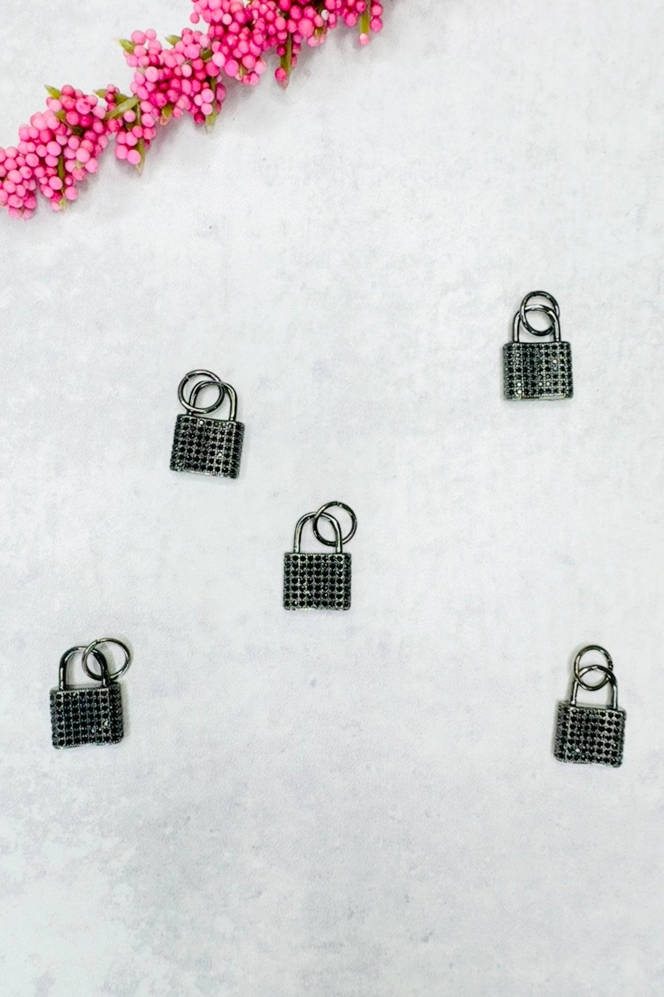 Black Lock Charm - Adorned Rebel