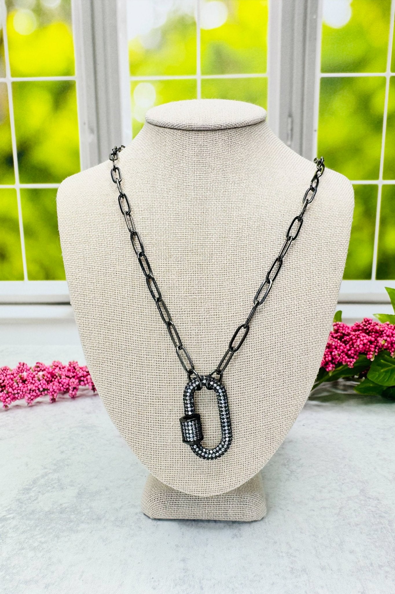 Black Luxe Charm Necklace - Adorned Rebel