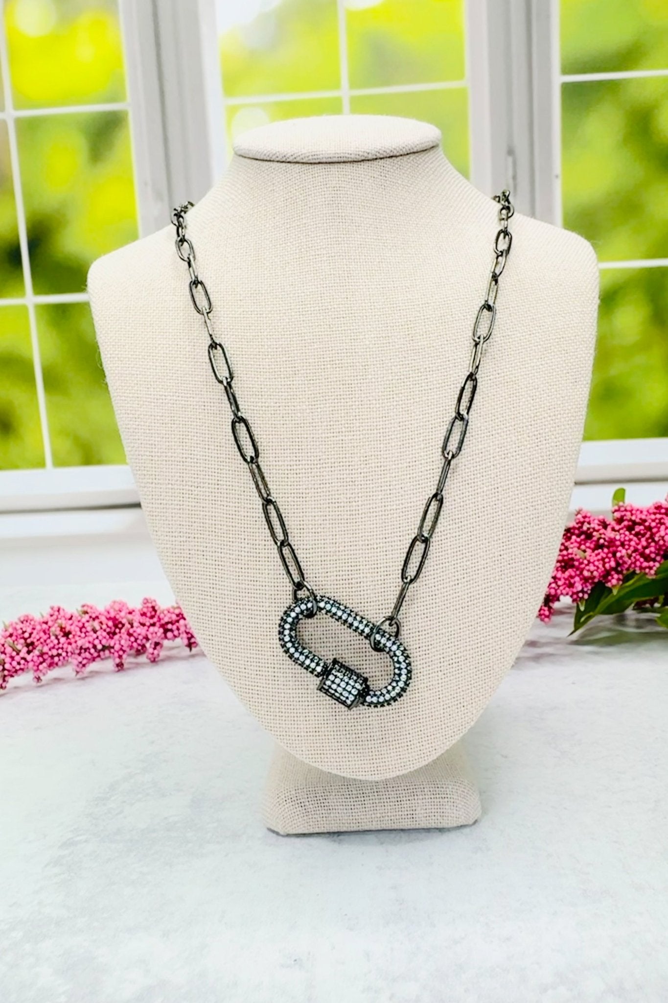 Black Luxe Charm Necklace - Adorned Rebel