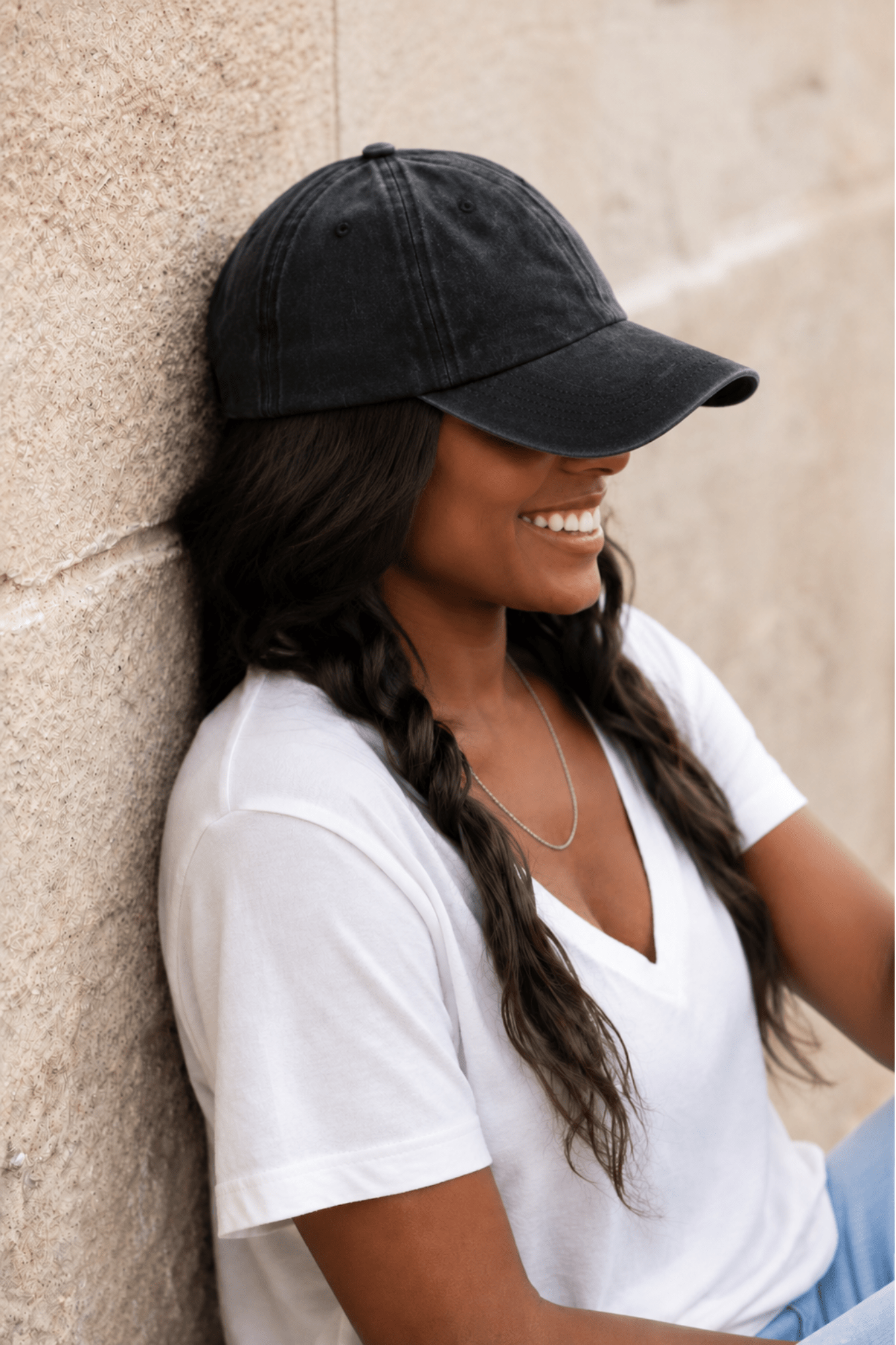 Black Mineral Washed Ball Cap - Adorned Rebel