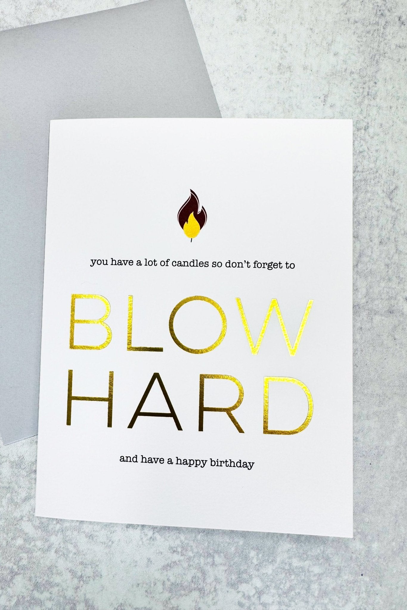 Blow Hard Birthday Card - Adorned Rebel