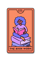 Bookworm Tarot Card Sticker - Adorned Rebel