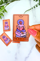 Bookworm Tarot Card Sticker - Adorned Rebel